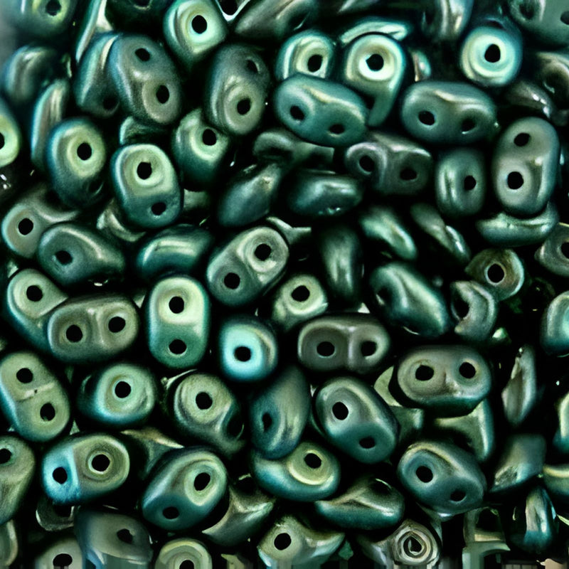 Superduo Beads, Polychrome Viridian