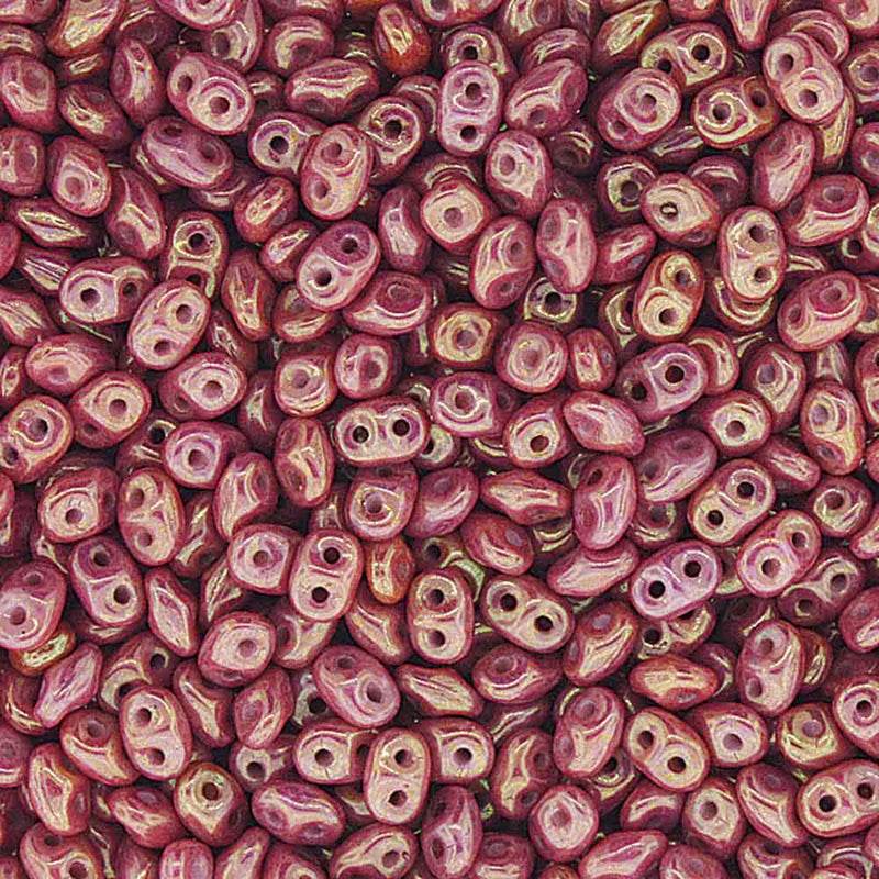 Superduo Beads, Red Luster