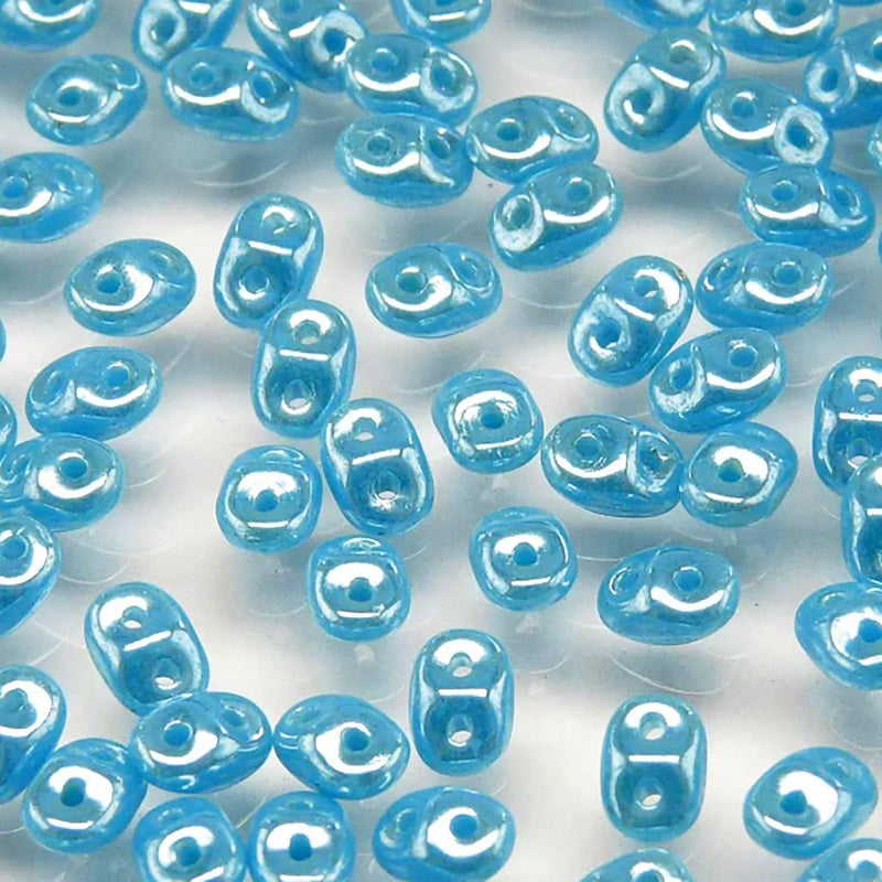 Superduo Beads, Turquoise Blue