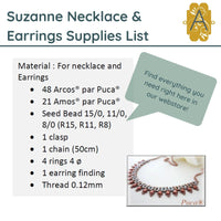 Suzanne Necklace & Earrings Pattern Par Puca - The Argus Collection