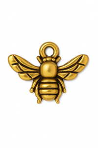 Tierracast Honeybee Charm or Dangle, 2 Pcs.