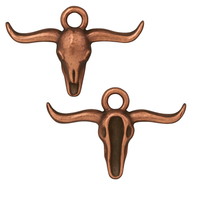 Tierracast Texas Longhorn Charm, 2 Pcs
