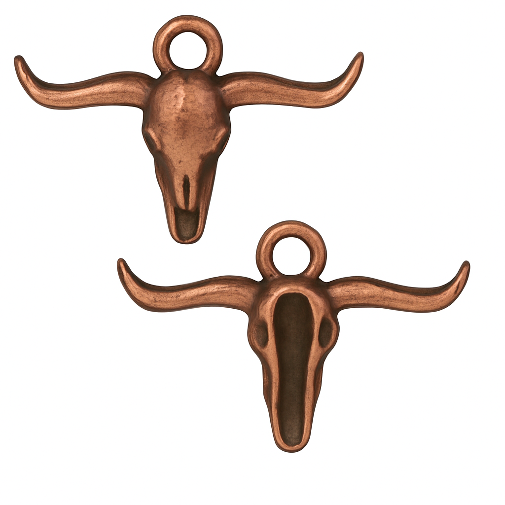 Tierracast Texas Longhorn Charm, 2 Pcs