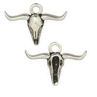 Tierracast Texas Longhorn Charm, 2 Pcs