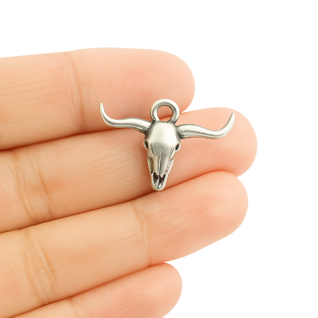 Tierracast Texas Longhorn Charm, 2 Pcs