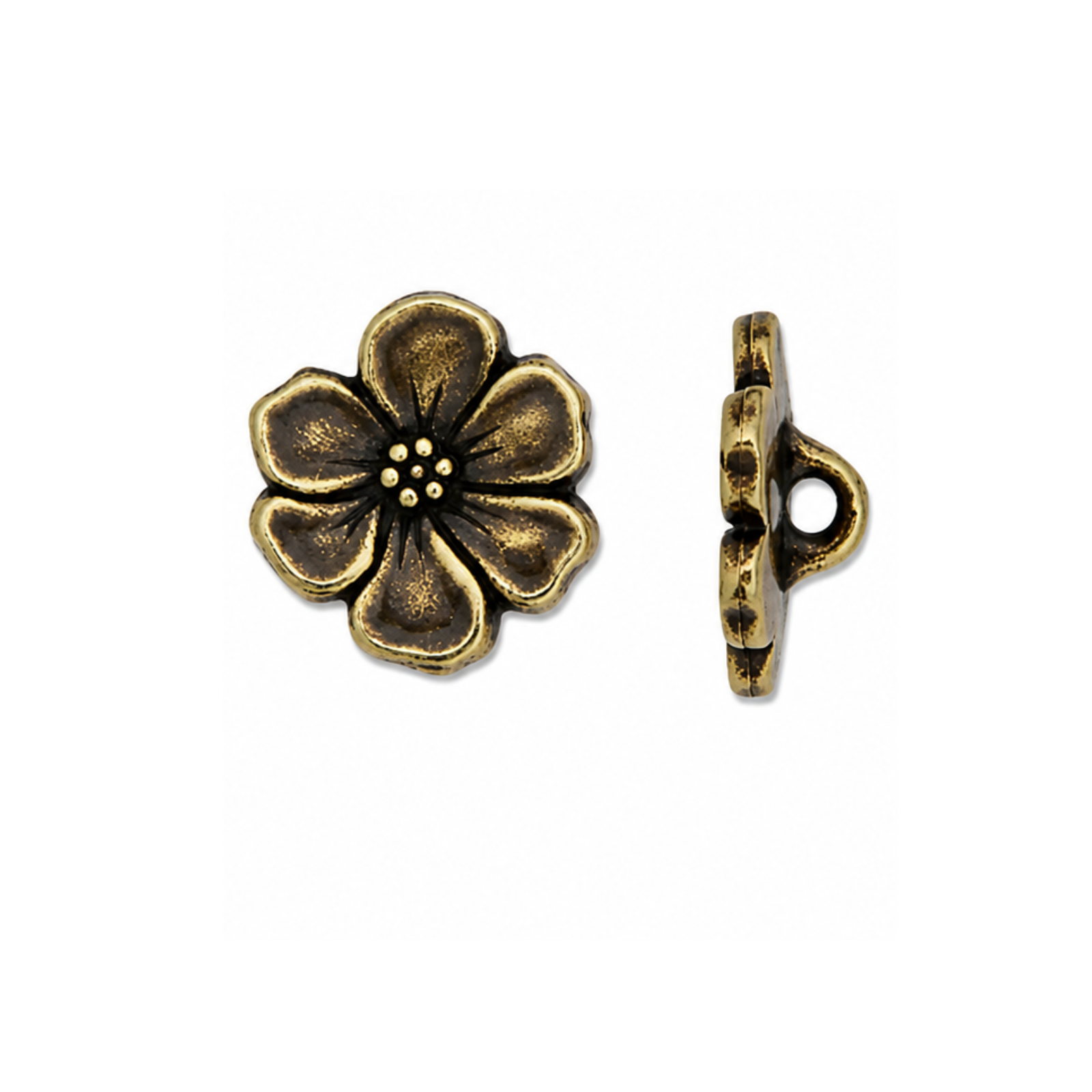 TierraCast Apple Blossom Buttons, 2 Pcs