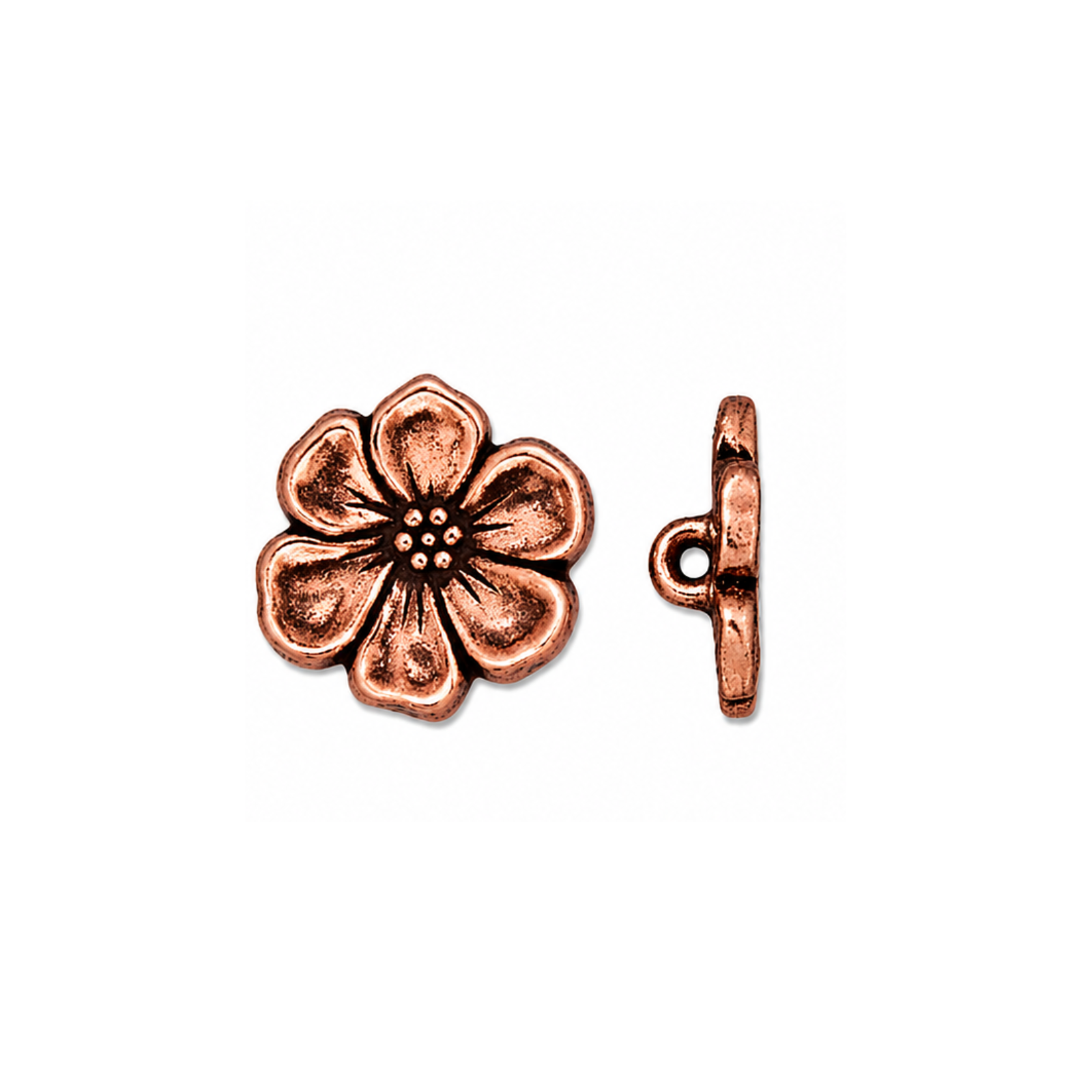 TierraCast Apple Blossom Buttons, 2 Pcs
