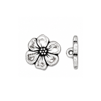TierraCast Apple Blossom Buttons, 2 Pcs