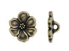 TierraCast Apple Blossom Pewter Buttons, 2 Pcs., 4 Finishes