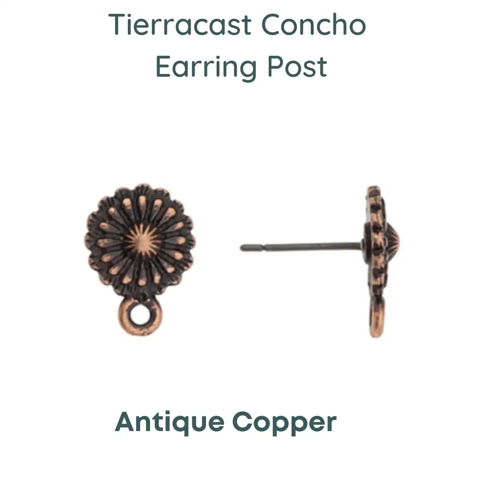 Tierracast, Concho Earring Posts, 1 Pair - The Argus Collection