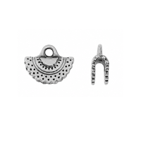 TierraCast Crescent Crimp End for Ribbon, Leather & Cord – 4 Finishes