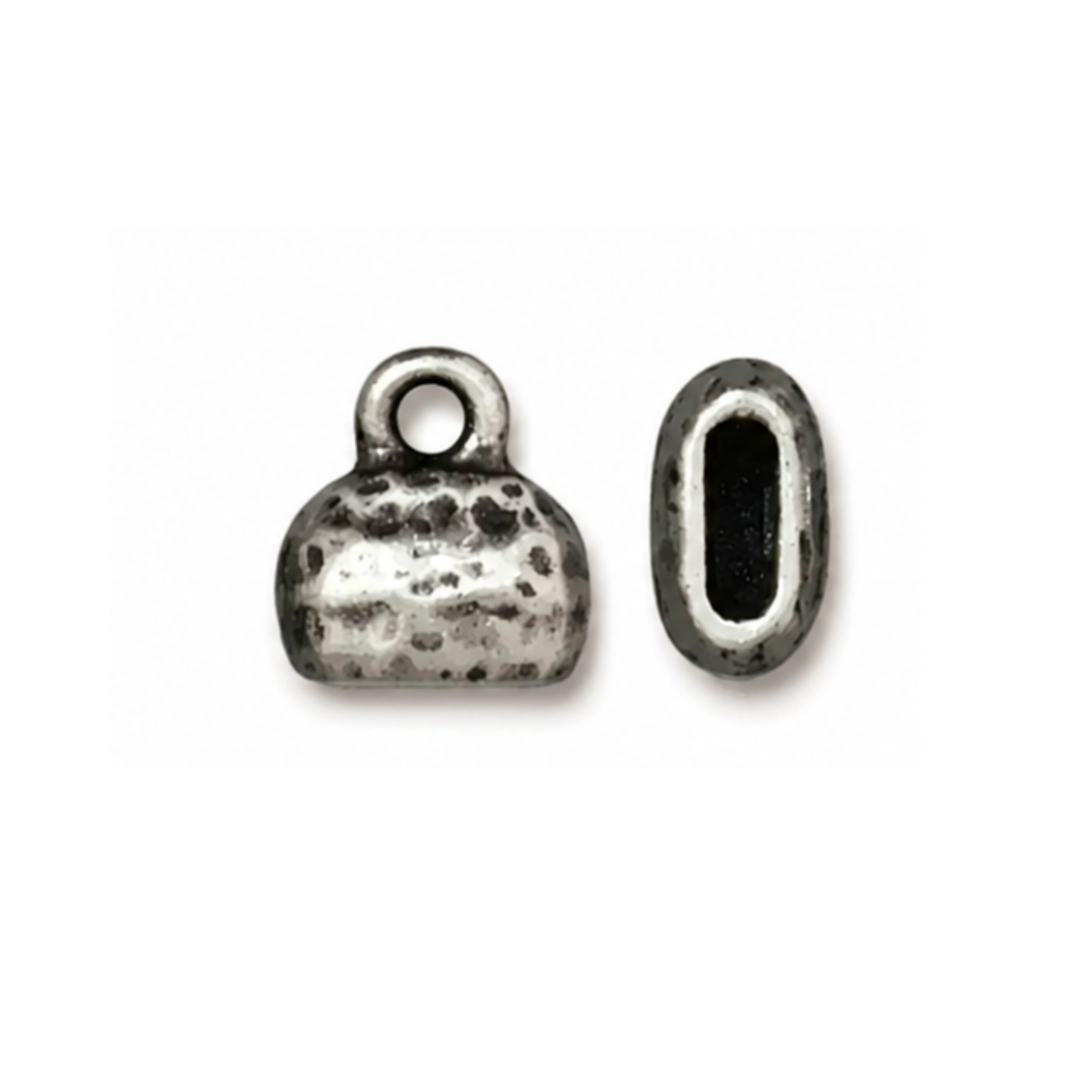 TierraCast Distressed Crimp End Caps, 6x2mm