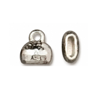 TierraCast Distressed Crimp End Caps, 6x2mm