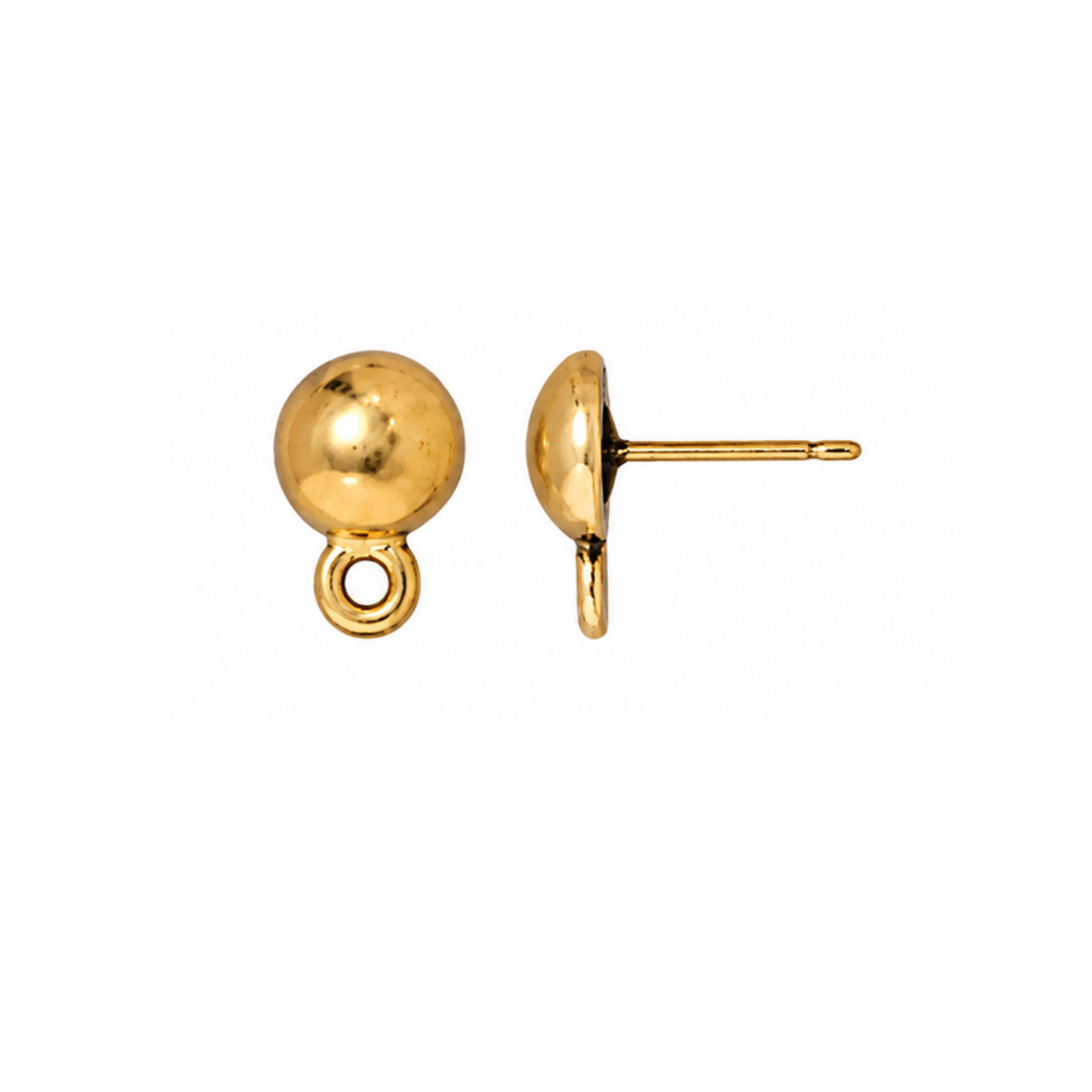 TierraCast Dome Earring Studs with Titanium Posts, 1 Pair