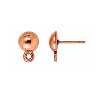 TierraCast Dome Earring Studs with Titanium Posts, 1 Pair