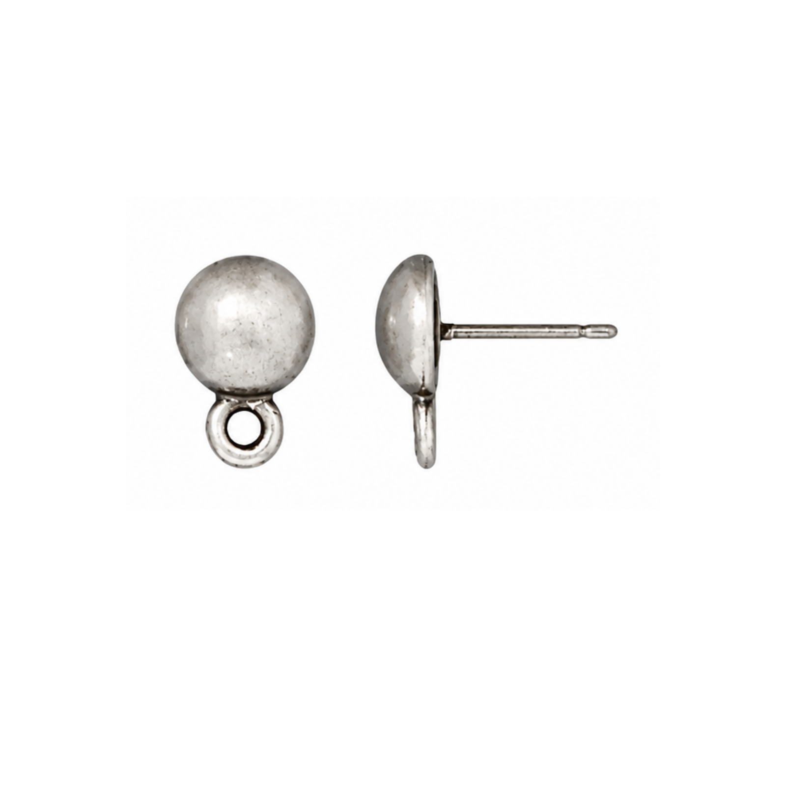 TierraCast Dome Earring Studs with Titanium Posts, 1 Pair