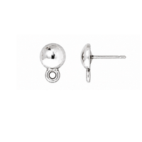 TierraCast Dome Earring Studs with Titanium Posts, 1 Pair