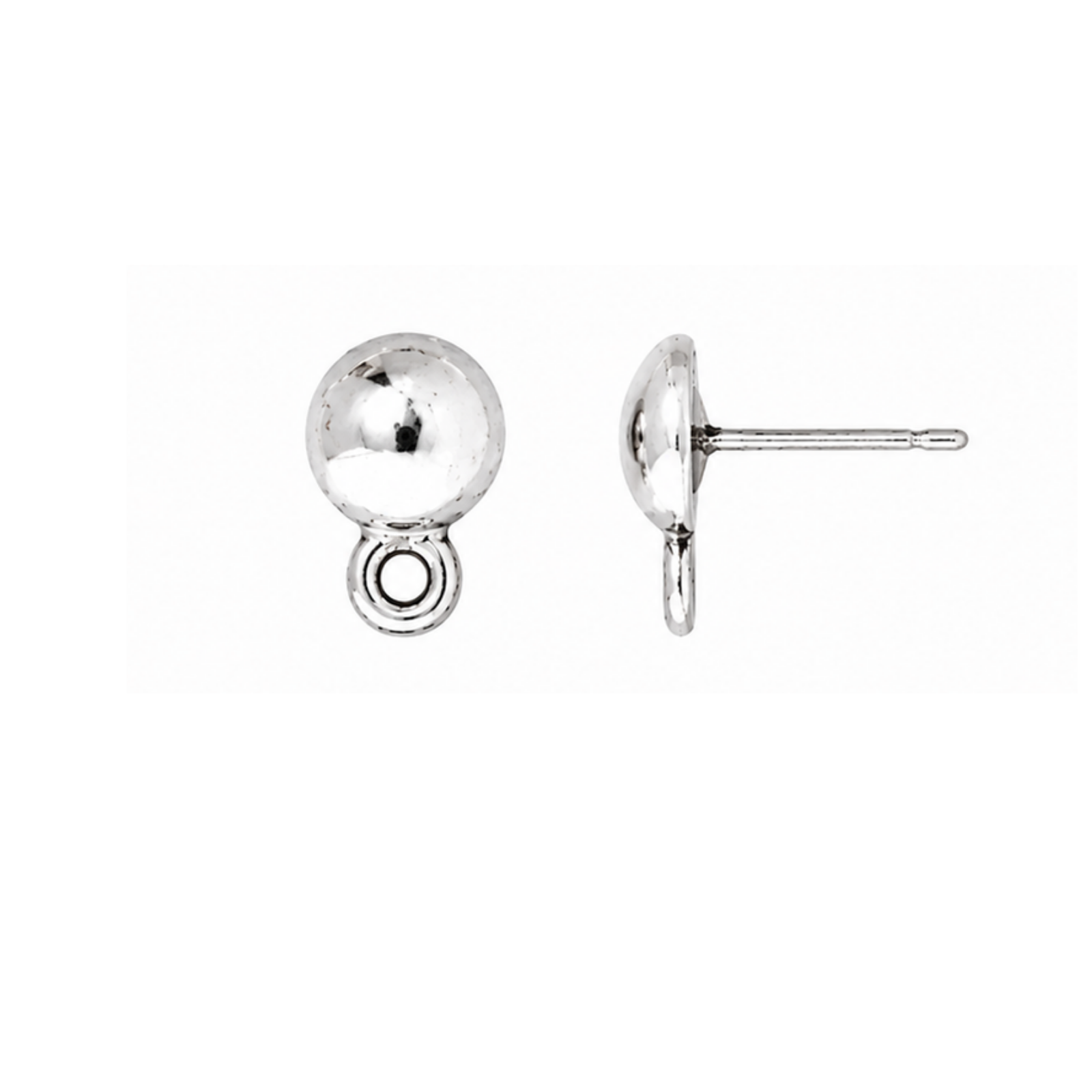 TierraCast Dome Earring Studs with Titanium Posts, 1 Pair