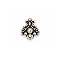 TierraCast Duchess earring post with titanium post in Antique Silver finish
