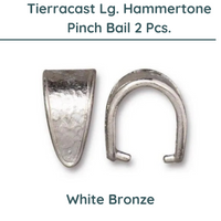 Tierracast, Hammertone Large Pinch Bail, 2 Finishes - The Argus Collection