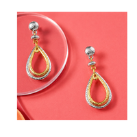 TierraCast Hammertone Dome Earring Studs with Titanium Posts