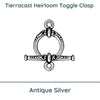 Heirloom Toggle Clasp, 15mm, 7 Finishes - The Argus Collection