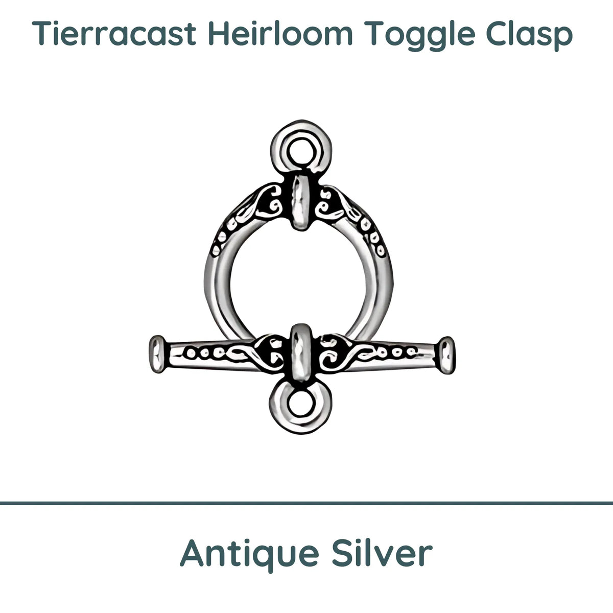 Heirloom Toggle Clasp, 15mm, 7 Finishes - The Argus Collection