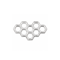 TierraCast 21mm Honeycomb focal and connector in [Antique Silver on a white background.