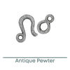 Tierracast Hammered Hook & Eye Clasps, 5 Finishes - The Argus Collection