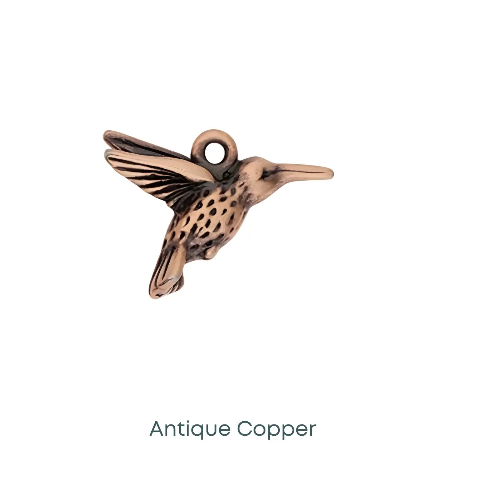 Tierracast Hummingbird Charms, 2 Pcs. 3 Finishes - The Argus Collection