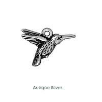 Tierracast Hummingbird Charms, 2 Pcs. 3 Finishes - The Argus Collection