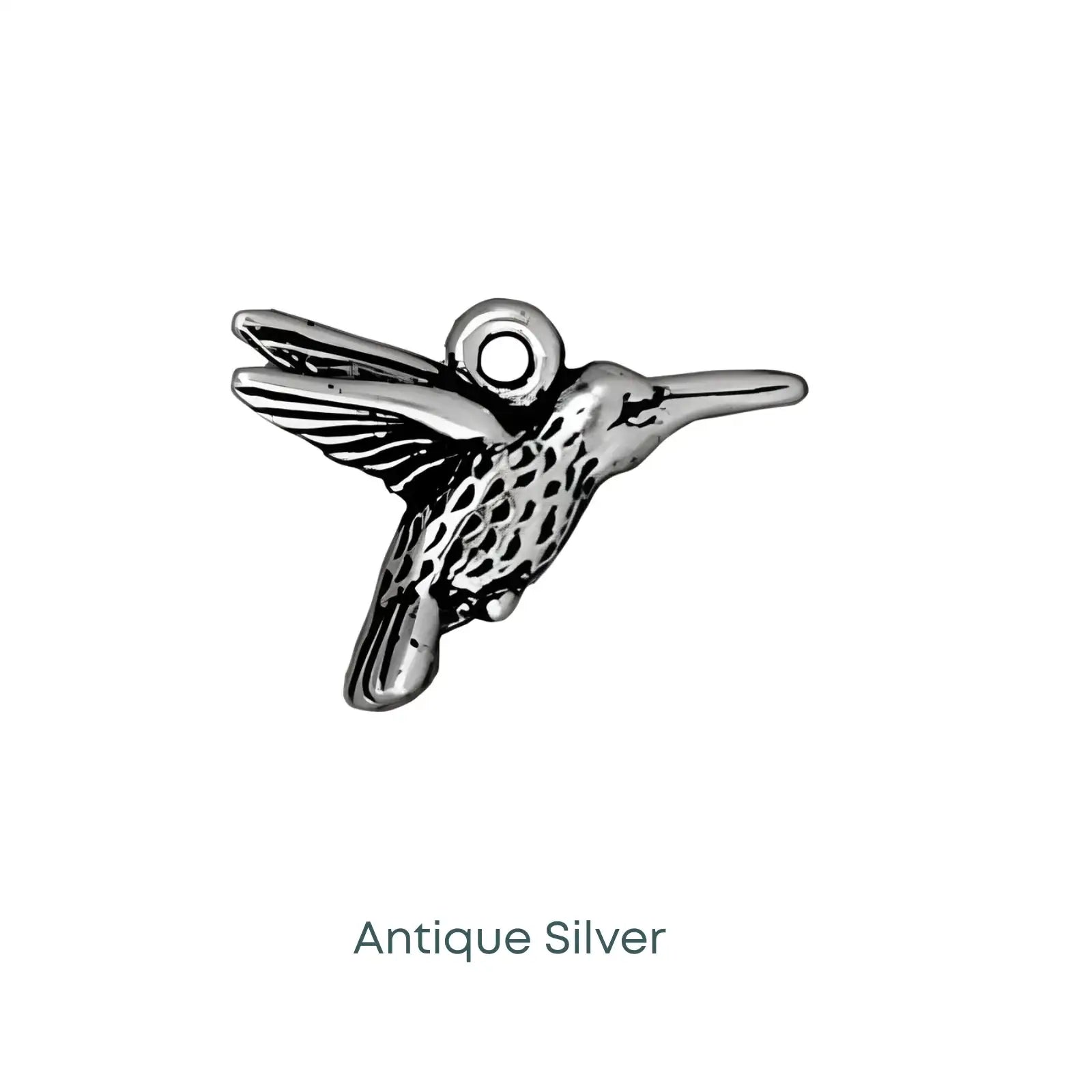 Tierracast Hummingbird Charms, 2 Pcs. 3 Finishes - The Argus Collection