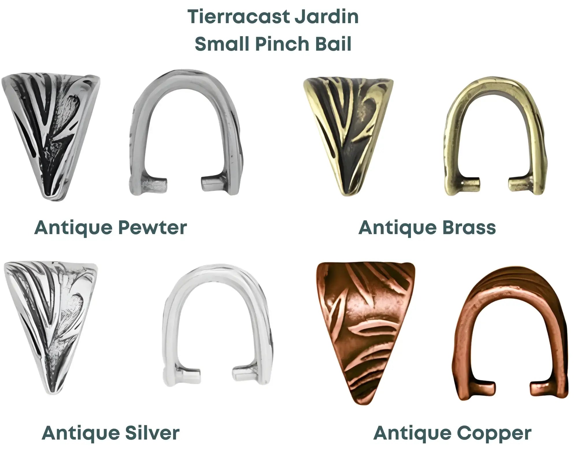 Tierracast, Jardin, Small Pinch Bails - The Argus Collection