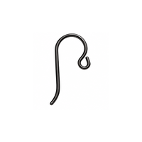 TierraCast niobium front loop French hook ear wire in Black finish