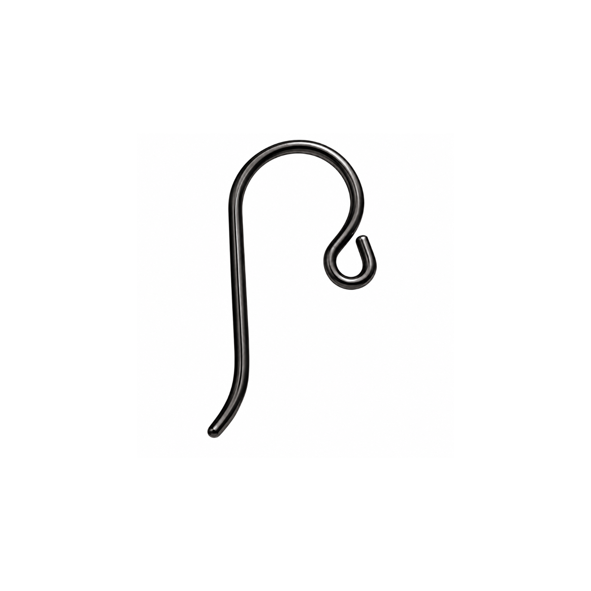 TierraCast niobium front loop French hook ear wire in Black finish
