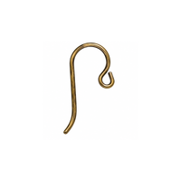 TierraCast niobium front loop French hook ear wire in Oxidized Brass finish
