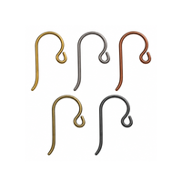 TierraCast niobium front loop French hook ear wires in Golden, Natural Silver Grey, Anodized Copper, Oxidized Brass and Black finishes