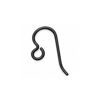 TierraCast niobium regular loop French hook ear wire in Black finish