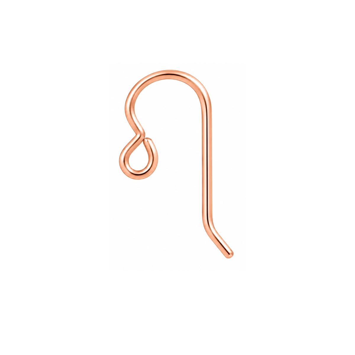 TierraCast Rose Gold Filled French Hook ear wire with Regular Loop