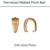 Tierracast Ribbed Pinch Bail, 2 Pcs. 5 Finishes - The Argus Collection