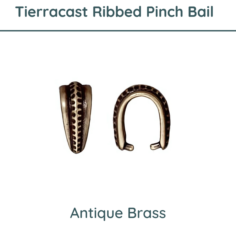 Tierracast Ribbed Pinch Bail, 2 Pcs. 5 Finishes - The Argus Collection