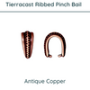 Tierracast Ribbed Pinch Bail, 2 Pcs. 5 Finishes - The Argus Collection