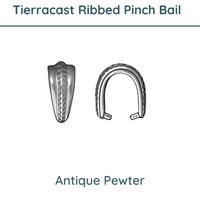 Tierracast Ribbed Pinch Bail, 2 Pcs. 5 Finishes - The Argus Collection