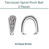 Tierracast, Spiral Pinch Bail, 2 Pcs. 3 Finishes - The Argus Collection