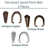 Tierracast, Spiral Pinch Bail, 2 Pcs. 3 Finishes - The Argus Collection