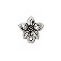 TierraCast Star Jasmine Earring Studs, Titanium Posts, Antique Silver