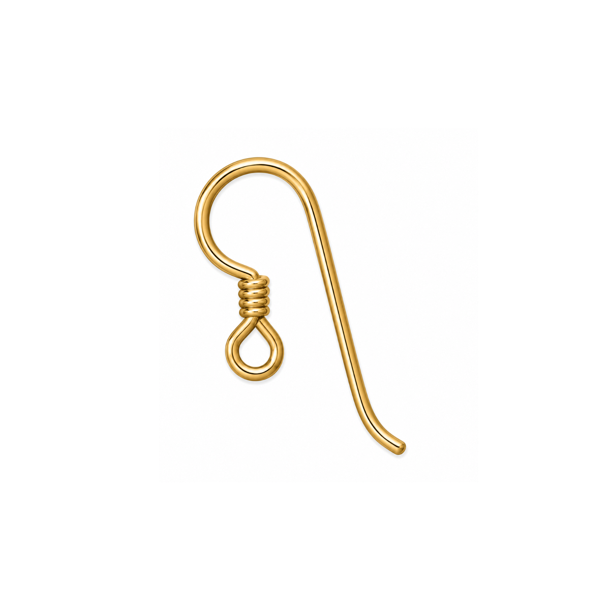 TierraCast 14/20 Gold Filled coil ear wire with loop.