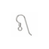 TierraCast .925 Sterling Silver coil ear wire with loop.