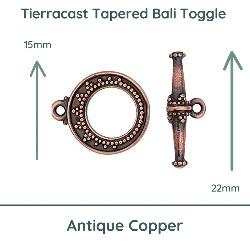 Tierracast, Tapered Bali Toggle Clasp - The Argus Collection