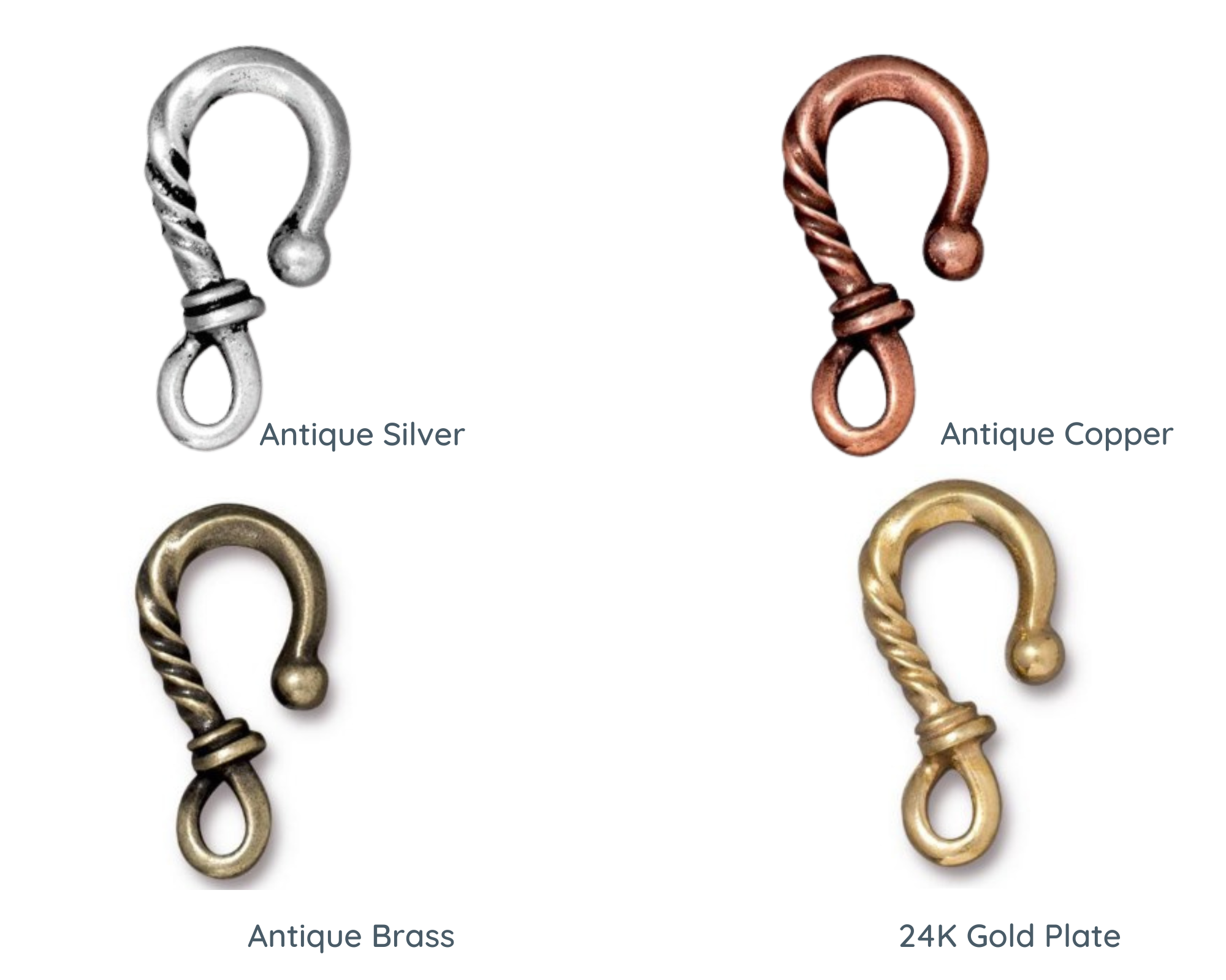 Tierracast Twisted Hook, 5 Finishes